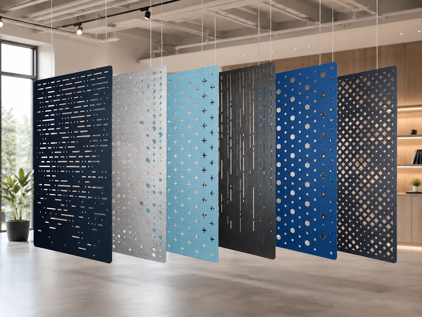 PETfelt roomdividers als akoestische ruimteverdelers